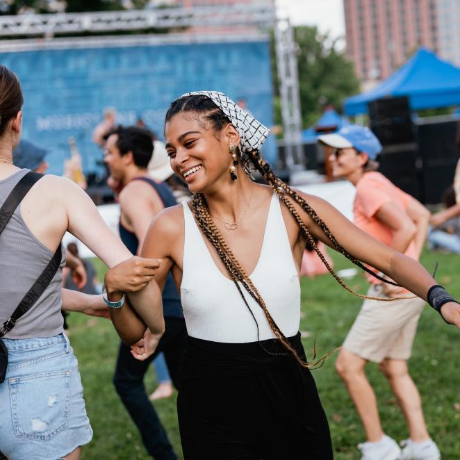 Dancing at Musicians Corner Concert