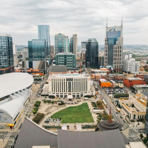 Downtown Skyline with Music City Walk of Fame Park