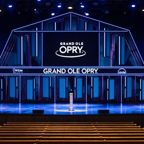 The renovated Grand Ole Opry stage