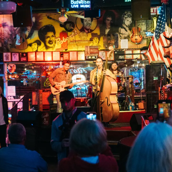 Band playing at Robert's Western World Honky Tonk